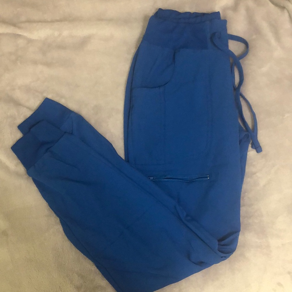 Royal Blue jogger scrub pants